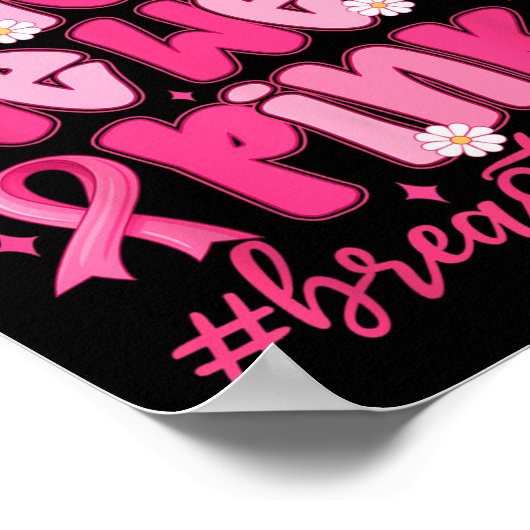 Im Oktober tragen wir rosa Ribbon Brustkrebs Aware Poster (Ecke)