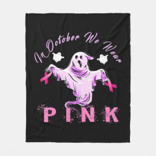 Im Oktober tragen wir rosa Ribbon Ghost Brustkrebs Fleecedecke