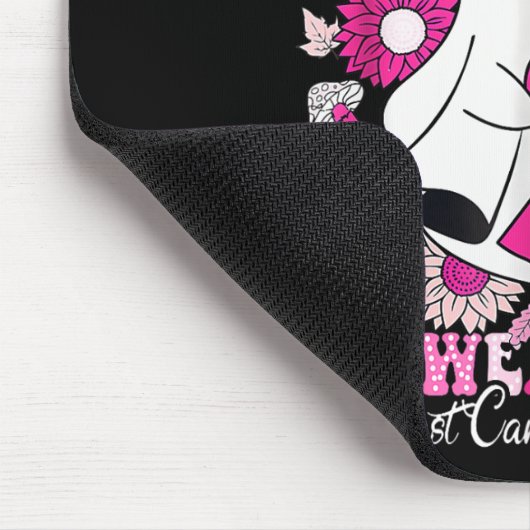 Im Oktober tragen wir rosa Ribbon Ghost Brustkrebs Mousepad (Ecke)