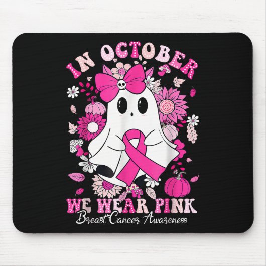 Im Oktober tragen wir rosa Ribbon Ghost Brustkrebs Mousepad (Vorne)