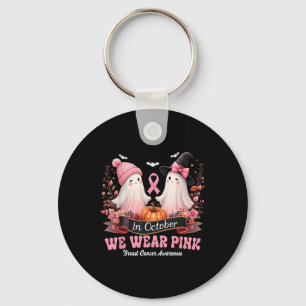 Im Oktober tragen wir rosa Ribbon Ghost Brustkrebs Schlüsselanhänger