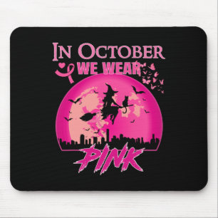 Im Oktober tragen wir rosa Ribbon, Halloween Bre Mousepad
