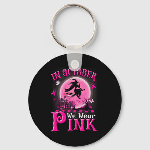 Im Oktober tragen wir rosa Ribbon, Halloween Bre Schlüsselanhänger