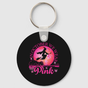 Im Oktober tragen wir rosa Ribbon, Halloween Bre Schlüsselanhänger
