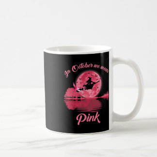 Im Oktober tragen wir rosa Ribbon Halloween Hexenb Kaffeetasse