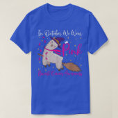 Im Oktober tragen wir rosa Ribbon Lama Brustkrebs T-Shirt (Design vorne)