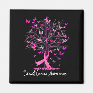 Im Oktober tragen wir rosa Ribbon Tree Brustkrebs Magnet
