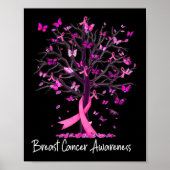 Im Oktober tragen wir rosa Ribbon Tree Brustkrebs Poster (Vorne)