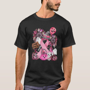 Im Oktober tragen wir rosa Schleifen-Geister-Hallo T-Shirt