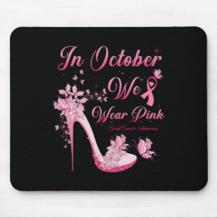 Im Oktober tragen wir rosa Schmetterlinge mit hohe Mousepad