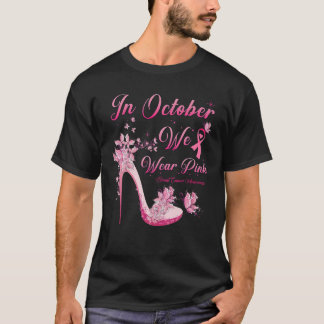 Im Oktober tragen wir rosa Schmetterlinge mit hohe T-Shirt