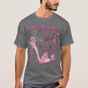 Im Oktober tragen wir rosa Schmetterlinge mit hohe T-Shirt