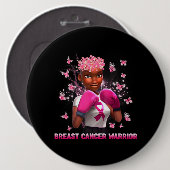 Im Oktober tragen wir rosa schwarze Frauen Brustkr Button (Vorne & Hinten)