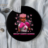 Im Oktober tragen wir rosa schwarze Frauen Brustkr Button (Beispiel)