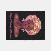 Im Oktober tragen wir rosa schwarze Frauen Brustkr Fleecedecke (Vorderseite (Horizontal))