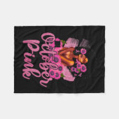 Im Oktober tragen wir rosa schwarze Frauen Brustkr Fleecedecke (Vorderseite (Horizontal))