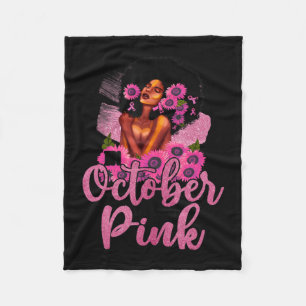 Im Oktober tragen wir rosa schwarze Frauen Brustkr Fleecedecke