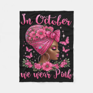Im Oktober tragen wir rosa schwarze Frauen Brustkr Fleecedecke