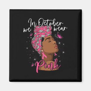 Im Oktober tragen wir rosa schwarze Frauen Brustkr Magnet