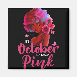 Im Oktober tragen wir rosa schwarze Frauen Brustkr Magnet