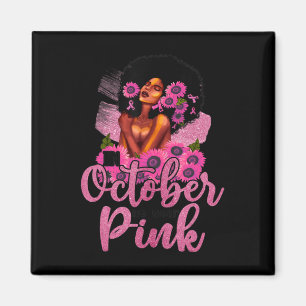 Im Oktober tragen wir rosa schwarze Frauen Brustkr Magnet