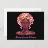Im Oktober tragen wir rosa schwarze Frauen Brustkr Postkarte (Vorne/Hinten)