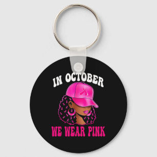 Im Oktober tragen wir rosa schwarze Frauen Brustkr Schlüsselanhänger