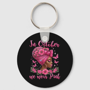 Im Oktober tragen wir rosa schwarze Frauen Brustkr Schlüsselanhänger