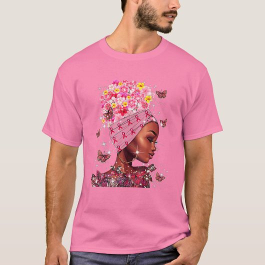 Im Oktober tragen wir rosa schwarze Frauen Brustkr T-Shirt (Vorderseite)