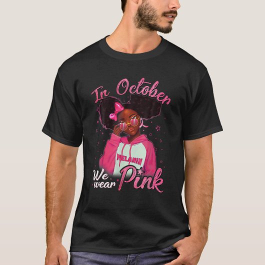 Im Oktober tragen wir rosa schwarze Frauen Brustkr T-Shirt (Vorderseite)