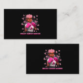 Im Oktober tragen wir rosa schwarze Frauen Brustkr Visitenkarte (Vorne/Hinten)