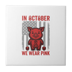 Im Oktober tragen wir rosa Schwein-Bewusstseins-De Fliese