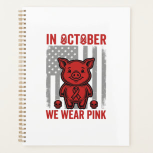Im Oktober tragen wir rosa Schwein-Bewusstseins-De Planer