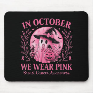 Im Oktober tragen wir rosa Shirt Ghost Brustkrebs Mousepad