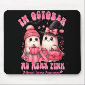 Im Oktober tragen wir rosa Shirt Ghost Brustkrebs Mousepad (Vorne)