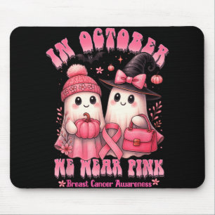 Im Oktober tragen wir rosa Shirt Ghost Brustkrebs Mousepad