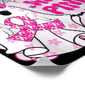 Im Oktober tragen wir rosa Shirt Ghost Brustkrebs Poster (Ecke)