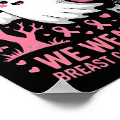 Im Oktober tragen wir rosa Shirt Ghost Brustkrebs Poster (Ecke)