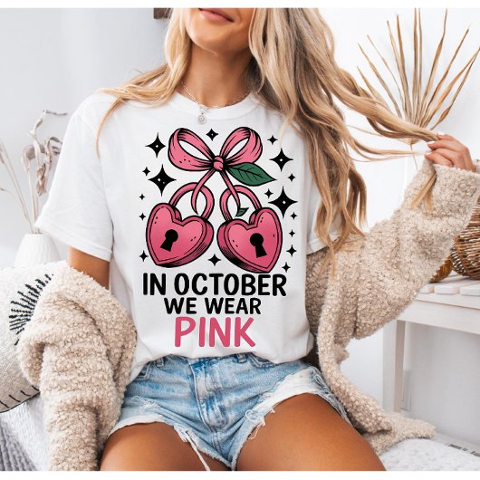 Im Oktober tragen wir rosa Shirt , Krebsbewusstsei