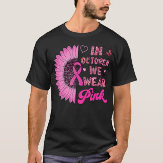 Im Oktober tragen wir rosa Sonnenblumenkerne T-Shirt