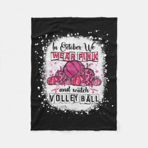 Im Oktober tragen wir rosa Volleyball Brustkrebs A Fleecedecke