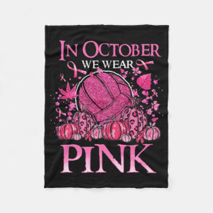 Im Oktober tragen wir rosa Volleyball Brustkrebs A Fleecedecke