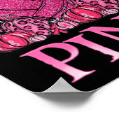 Im Oktober tragen wir rosa Volleyball Brustkrebs A Poster (Ecke)