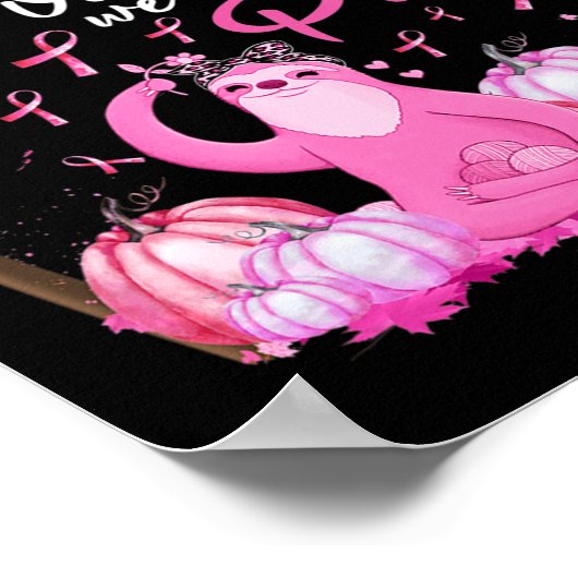 Im Oktober tragen wir rosafarbenen Ribbon-Brustkre Poster (Ecke)