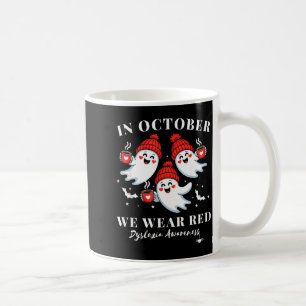 Im Oktober tragen wir Rot Dyslexie-Bewusstsein Hal Kaffeetasse