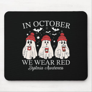 Im Oktober tragen wir Rot Ghost Teacher Dyslexie-B Mousepad