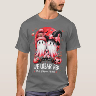 Im Oktober tragen wir Rot Ghost Witch Red Ribbon W T-Shirt