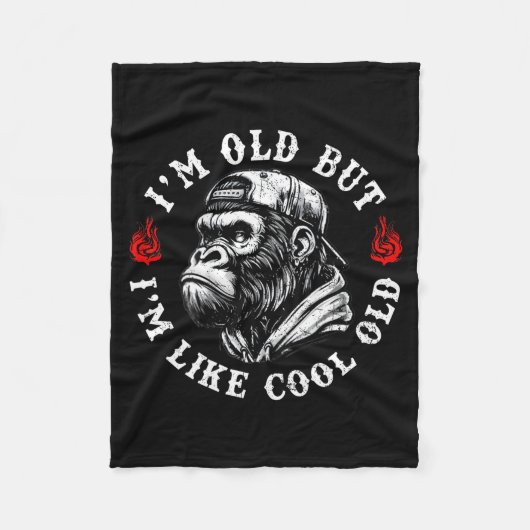 I'm Old But I'm Like Cool Old Funny Monkey (on Bac Fleecedecke (Vorderseite)