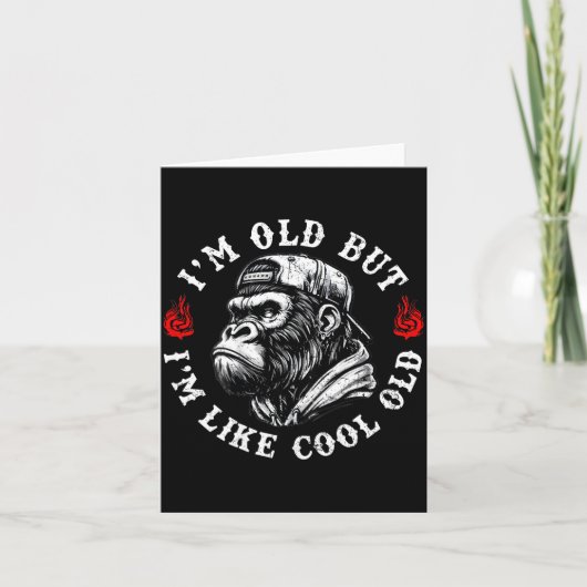 I'm Old But I'm Like Cool Old Funny Monkey (on Bac Karte (Vorderseite)