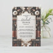 Im Old English Retro Book Club Cover Brautparty Einladung (Stehend Vorderseite)